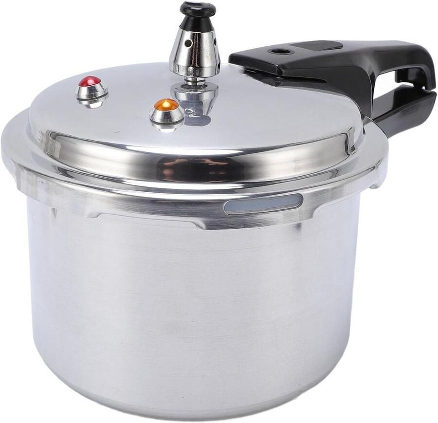 Snelkookpan Aluminiumlegering Drukpan Inblikken Snel Koken Explosiebestendig Ontwerp 5 Liter Grijs