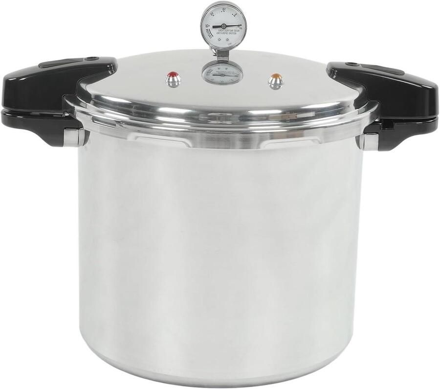 Snelkookpan Aluminium Drukpan Keuken Grote Maaltijden Bereiden Met Meter 23 Liter Zilver