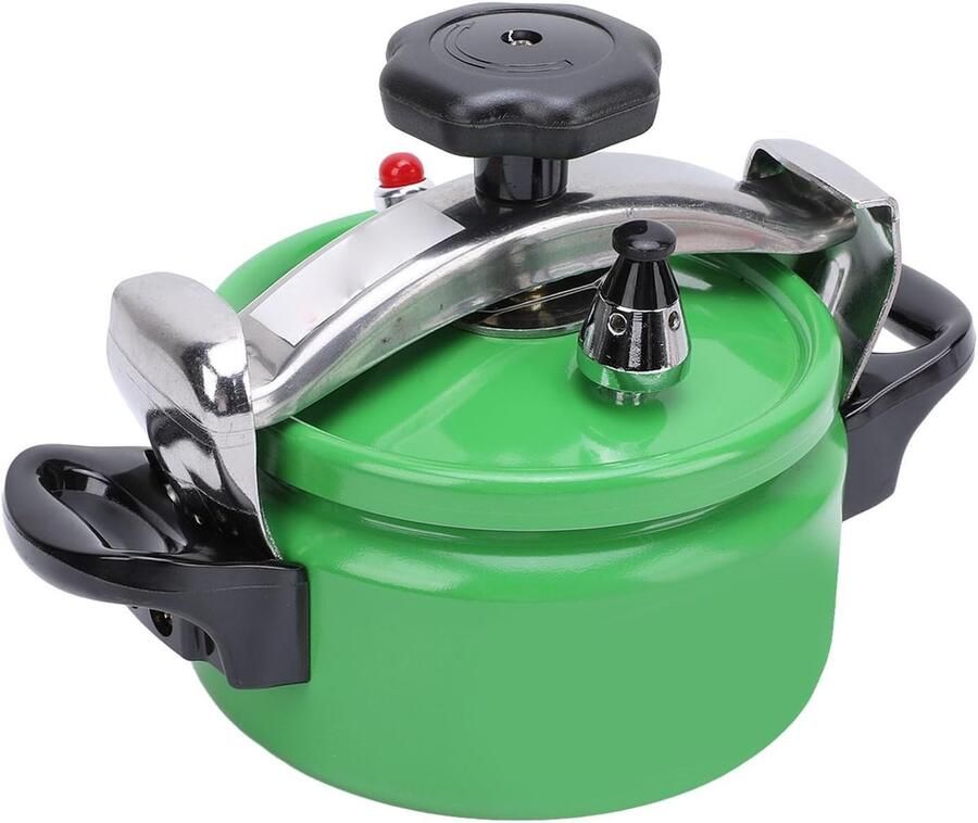 Snelkookpan Aluminium Drukpan Keuken Snel Koken Eenvoudig Openen Sluiten 21x21x17 cm Groen