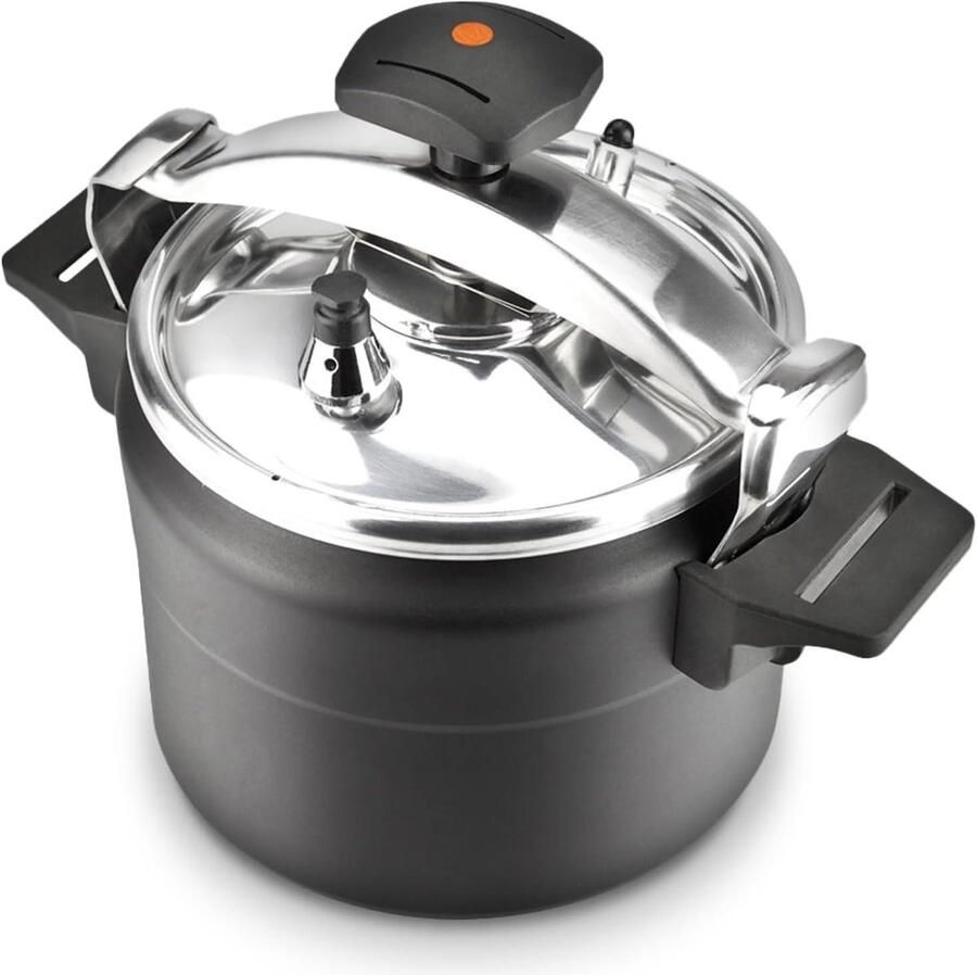 Snelkookpan Aluminium Drukpan Keukenpan Snel Koken Extra Dikke Behuizing 8 Liter Zwart