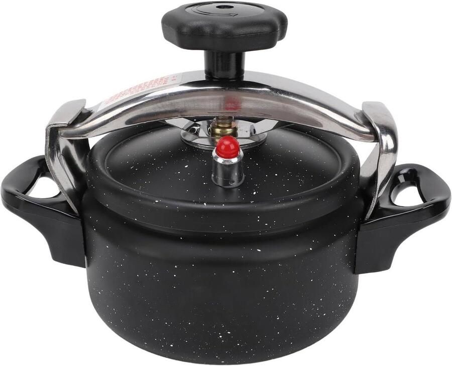 Snelkookpan Aluminium Drukpan Kookplaat Snel Garen Explosiebestendig Ontwerp 15 Liter Zwart