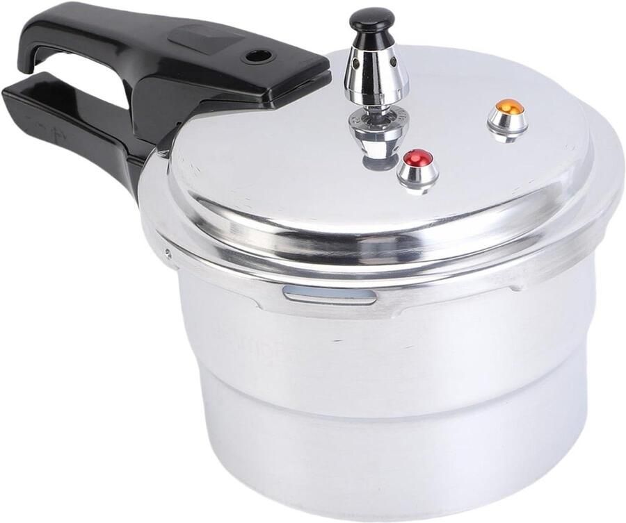 Snelkookpan Aluminium Drukpan Stoofpan Snel Koken Explosieproof Ontwerp 3 Liter Zilver