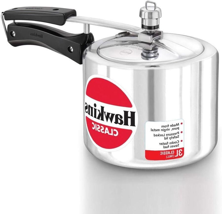 Snelkookpan Aluminium Druppan Keuken Snelle Maaltijden Veiligheidsklep 3 Liter Zilverkleurig