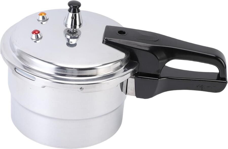 Snelkookpan Aluminium Hogedrukpan Keuken Efficiënt Koken Explosieveilig Ontwerp 3 Liter Capaciteit Zilverkleurig
