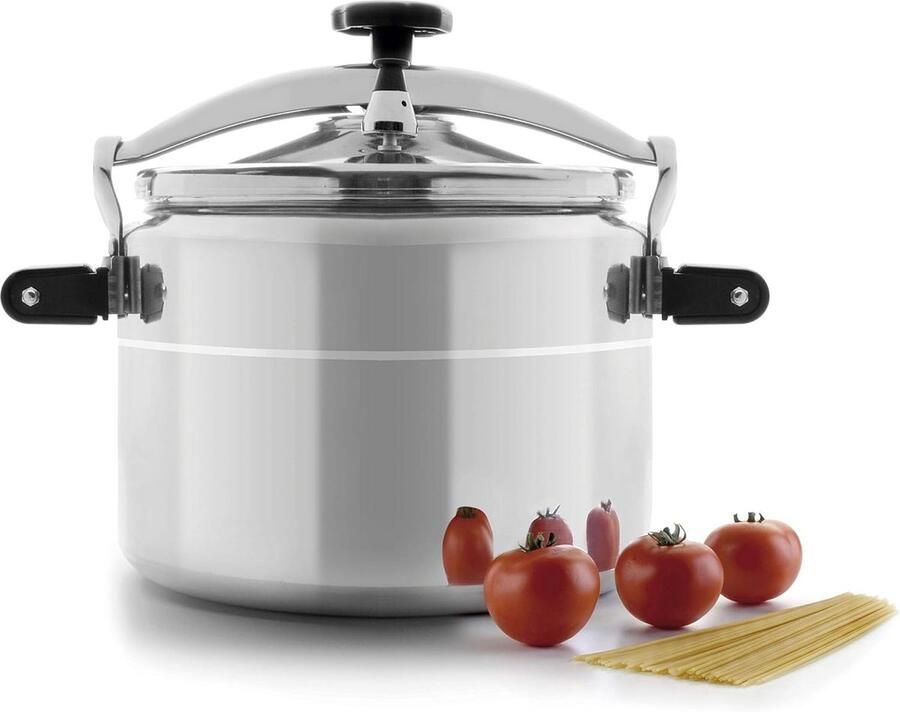 Snelkookpan Aluminium Professionele Pan Tijd Besparen Dubbele Fixering 15 Liter Zilver