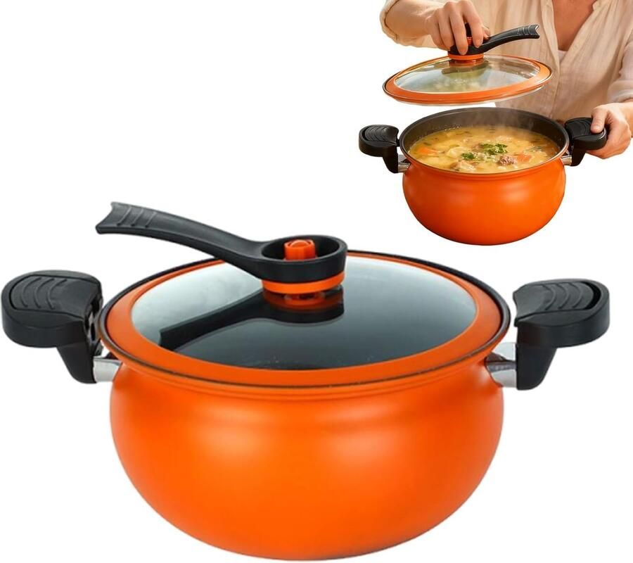 Snelkookpan Capaciteit Antiaanbakpan Sauspan Thuisrestaurant Koken Geschikt Fornuizen 21.5D x 32.9B x 21.5H cm Meerkleurig