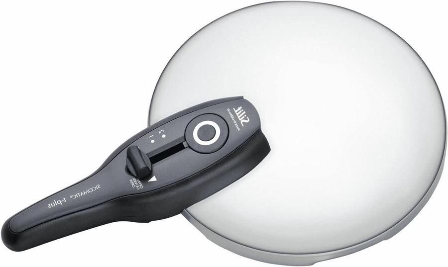 Snelkookpan Deksel Reservedeksel Gezond Koken Eenhandige Regelaar 22 cm Diameter Zwart