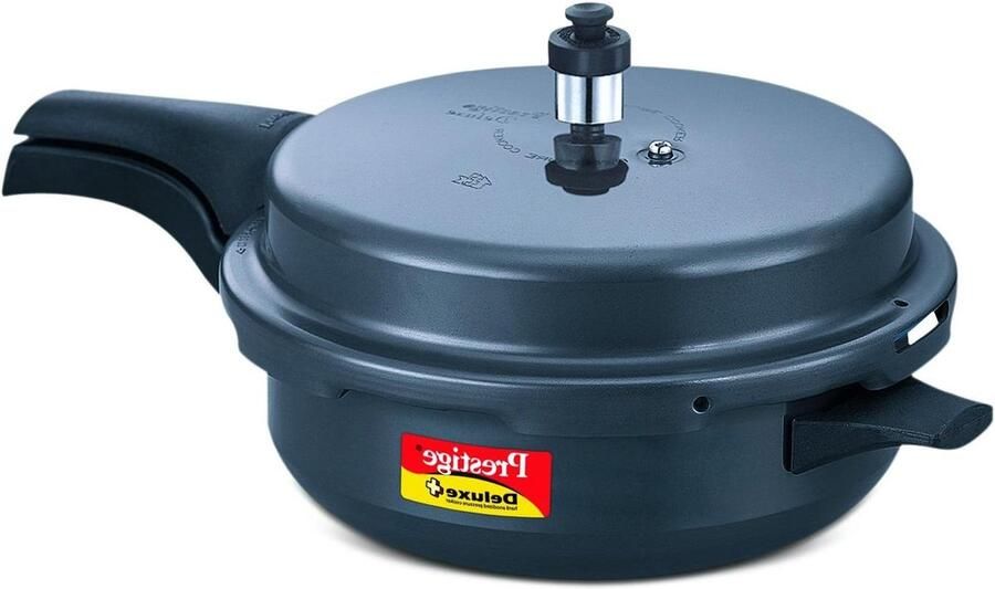 Snelkookpan Deluxe Plus Drukpan Inductie Snel Koken Hard Geanodiseerd Aluminium 54 Liter Zwart