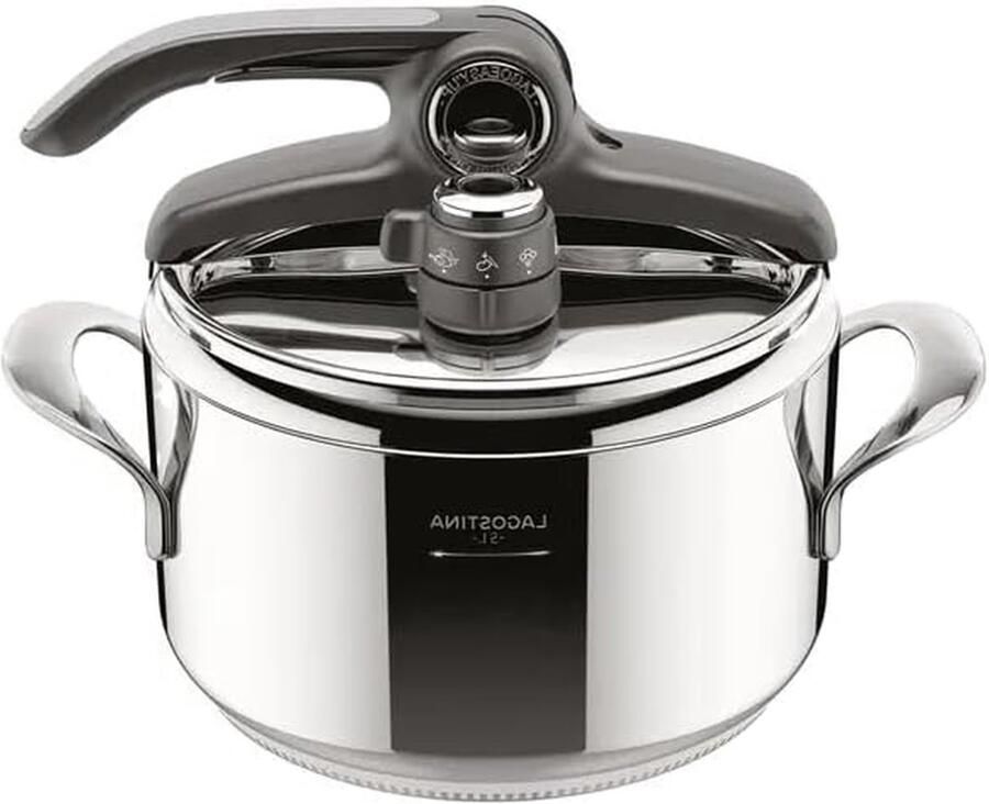 Snelkookpan Drukkoker Pan Gezond Koken Twee-drukventiel 5 Liter Staal