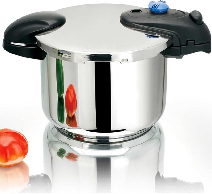 Snelkookpan Drukpan Koken Snel Maaltijden Bereiden Dubbel Veiligheidssysteem 6 Liter Capaciteit RVS