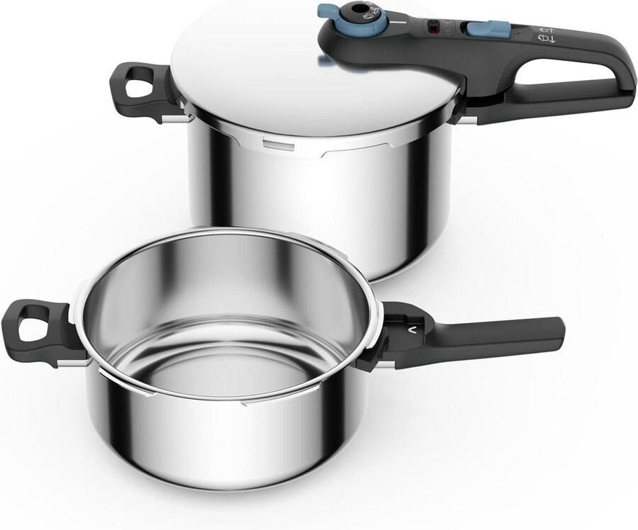 Snelkookpan Drukmaker Maaltijden Bereiden Mechanische Bediening 6 Liter Zwart