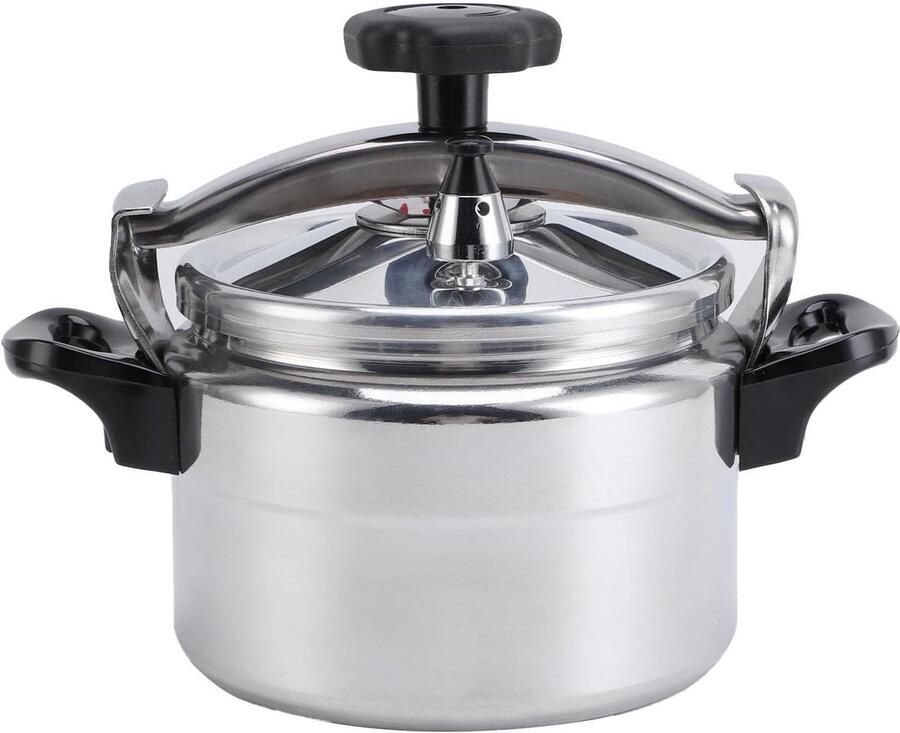 Snelkookpan Drukpan Aluminium Snel Koken Explosiebestendig Ontwerp 5 Liter Zilver