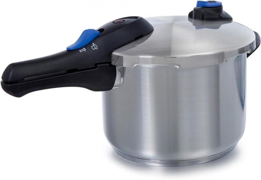 Snelkookpan Drukpan Gezond Koken Snelle Bereiding 6 Liter Mat Zilver