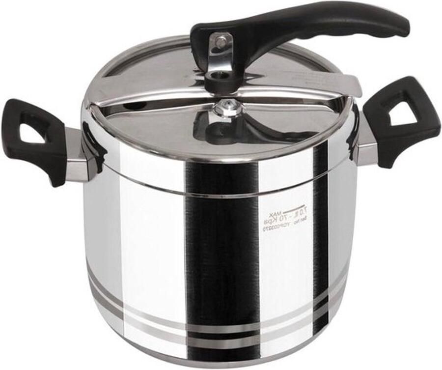 Snelkookpan Drukpan Gezond Koken Veiligheidssysteem 7 Liter Zilver