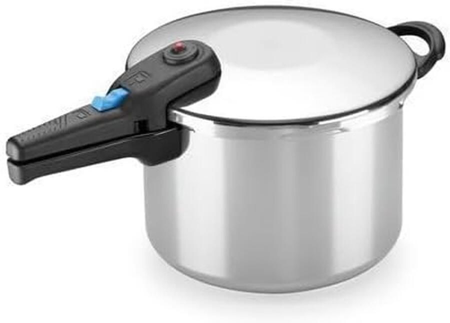 Snelkookpan Drukpan Keukenpan Snel Koken Kooktijd Verkort 6 Liter Zilverkleurig