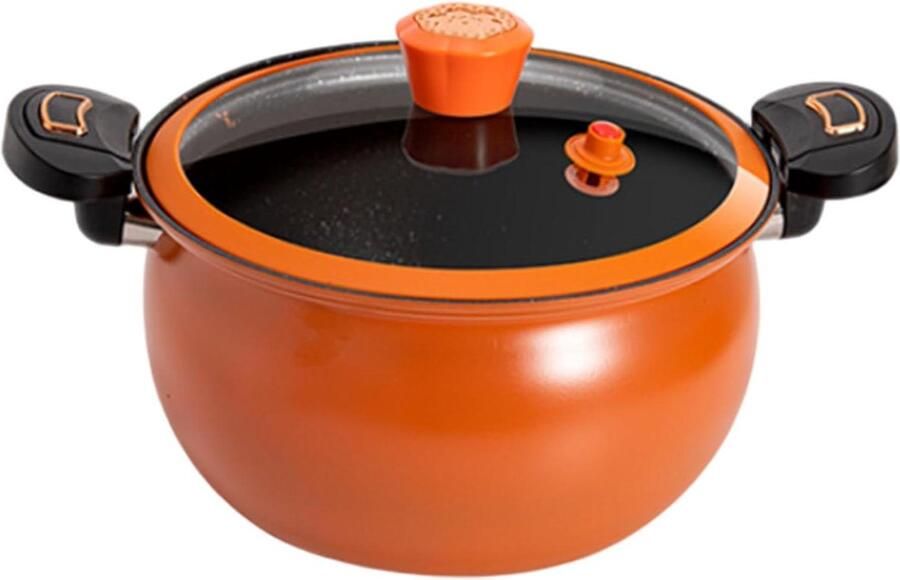 Snelkookpan Drukpan Mini Snel Koken Dubbele Vergrendelhandvatten 8 Liter Oranje