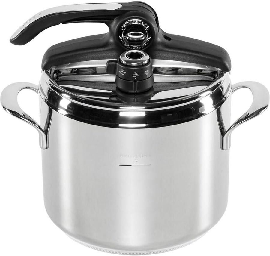 Snelkookpan Drukpan Snel Koken 2-Drukventiel 7 Liter Staal
