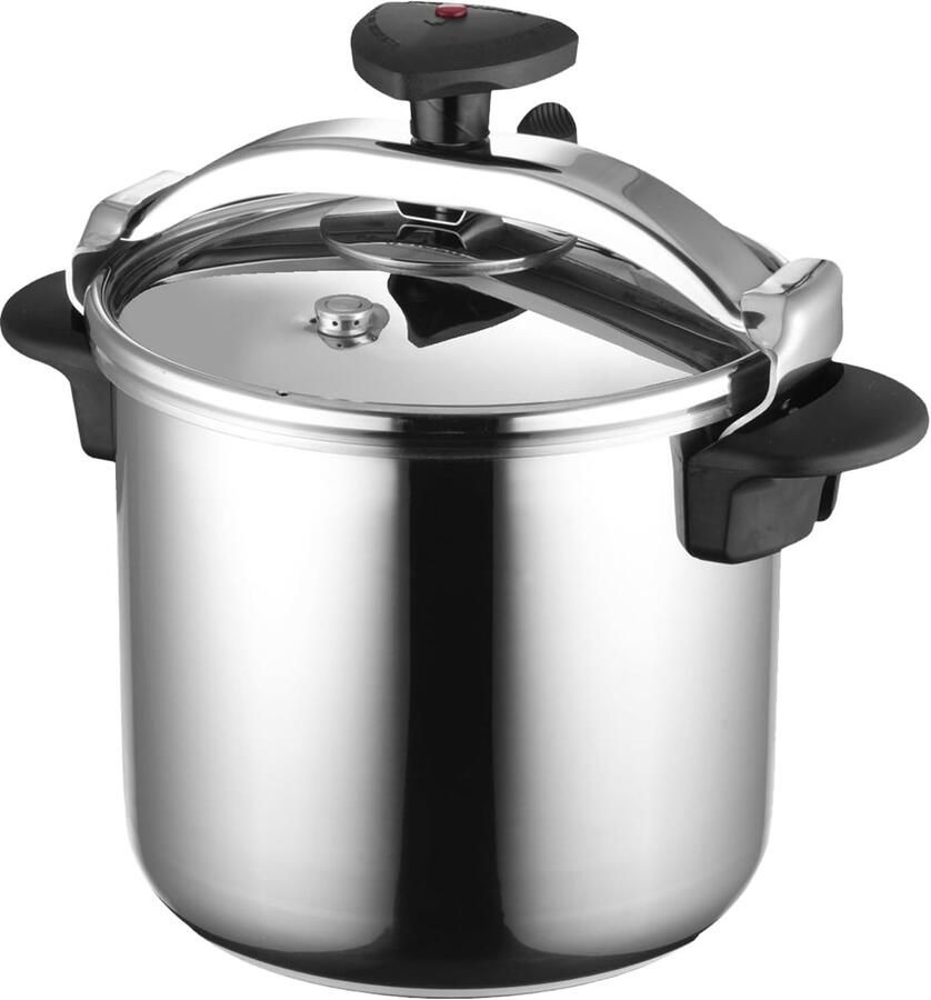 Snelkookpan Drukpan Snel Koken 3 Veiligheidssystemen 10 Liter Recht