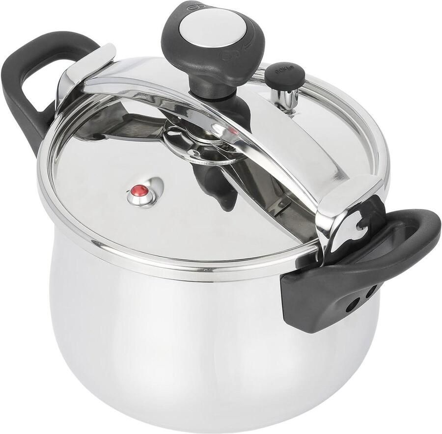Snelkookpan Drukpan Snel Koken 3 Veiligheidssystemen 10 Liter Zilver