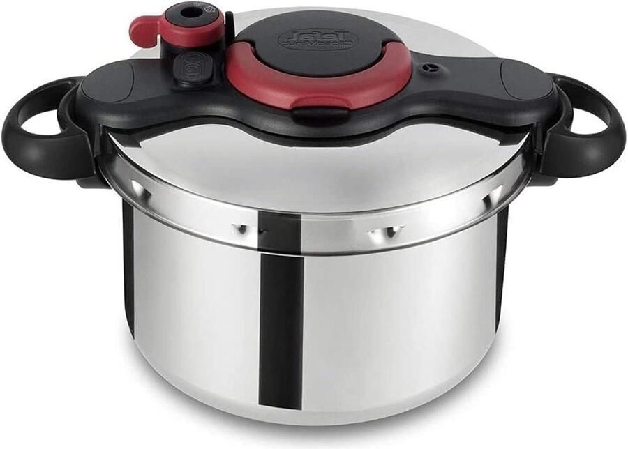 Snelkookpan Drukpan Snel Koken 30% Lichter 75 Liter Rood Zwart