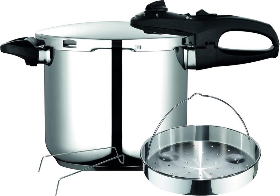 Snelkookpan Drukpan Snel Koken 5 Veiligheidssystemen 75 Liter Roestvrij Staal