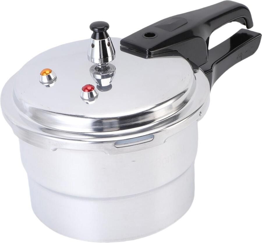 Snelkookpan Aluminium Drukpan Stoofpan Snel Koken Explosieproof Ontwerp 3 Liter Zilver