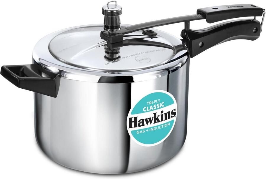 Snelkookpan Drukpan Snel Koken Drielaags Staal 5 Liter Zilver