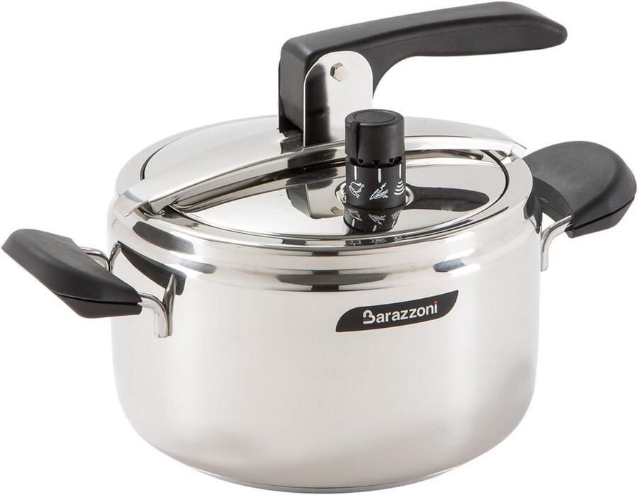 Snelkookpan Drukpan Snel Koken Dubbel Systeem 35 Liter Zilver
