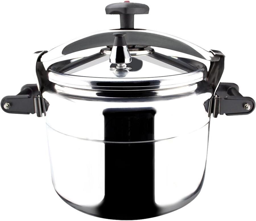 Snelkookpan Drukpan Snel Koken Extra dik aluminium 15 Liter Zilver