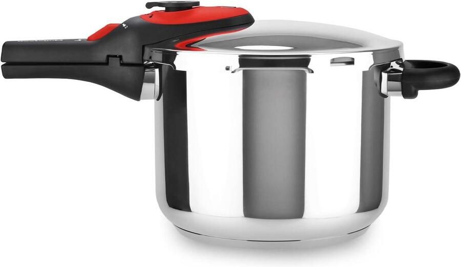 Snelkookpan Drukpan Snel Koken Gelijkmatige Warmteverdeling 5 Liter Rood