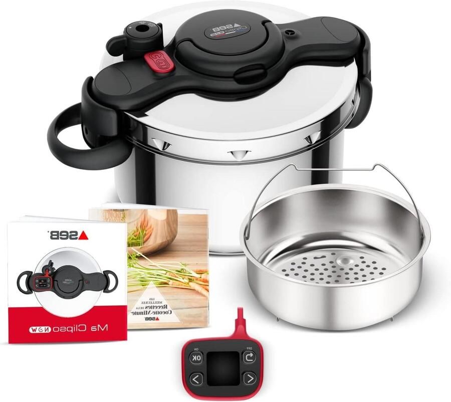 Snelkookpan Drukpan Snel Koken Intelligente Timer 75 Liter Metaalkleur