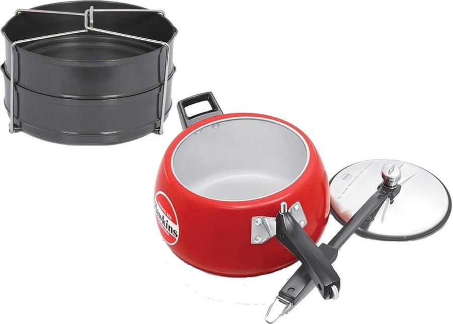 Snelkookpan Drukpan Snel Koken Keramische Coating 5 Liter Tomaat Rood
