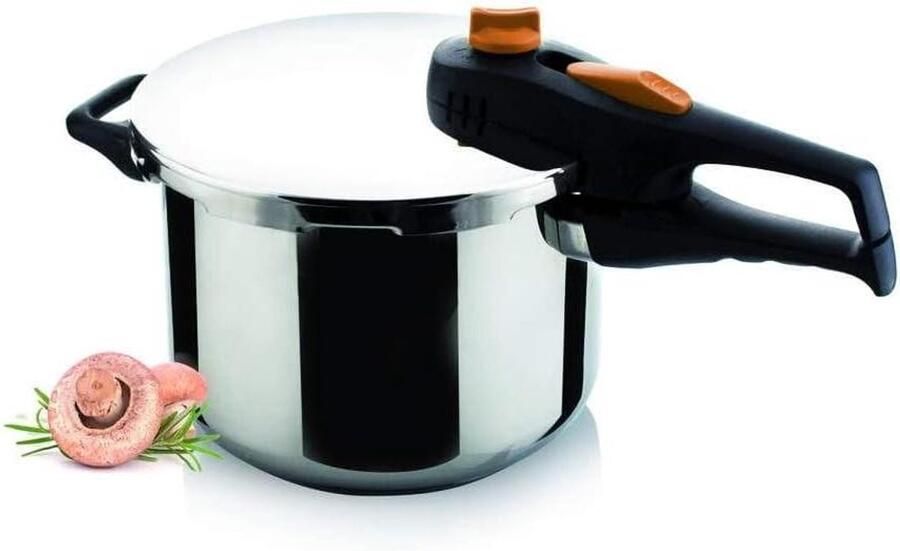 Snelkookpan Drukpan Snel Koken Roestvrij Staal 6 Liter Zilver