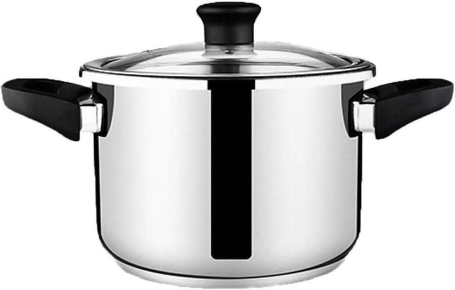 Snelkookpan Drukpan Snel Koken Roestvrij Staal 6 Liter Zilverkleurig
