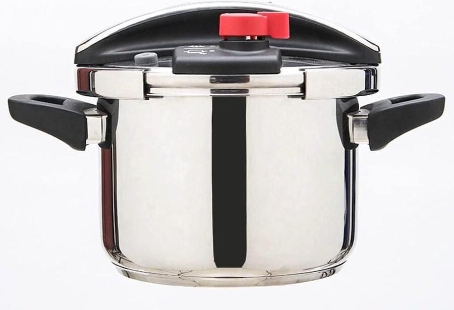 Snelkookpan Drukpan Snel Koken Veiligheidsvergrendelingsdeksel 6000 Gram Zilver
