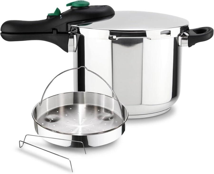 Snelkookpan Drukpan Stoofpan Snel Koken 5 Veiligheidssystemen 5 Liter Zilver