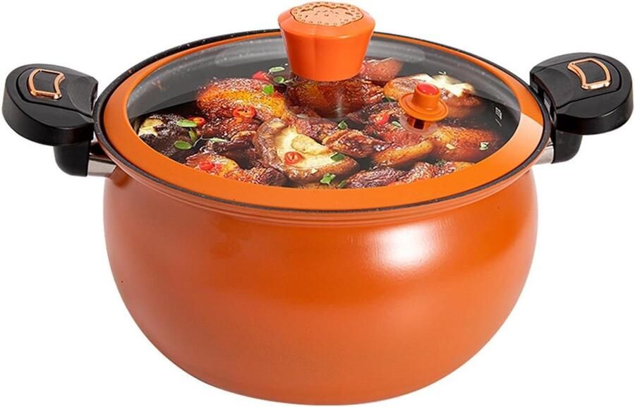 Snelkookpan Drukpan Stoofpan Snel Koken Doorzichtig Deksel 8 liter Zilver