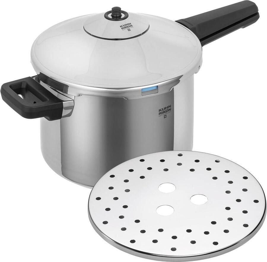 Snelkookpan Drukpan Stoofpan Snel Koken Gelijkmatige Warmteverdeling 5 L 22 cm Roestvrij Staal