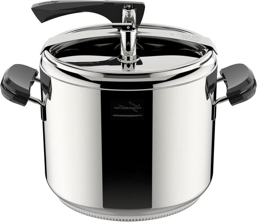Snelkookpan Drukpan Stoofpan Snel Koken Lagofusion Bodem 12 Liter Zilver
