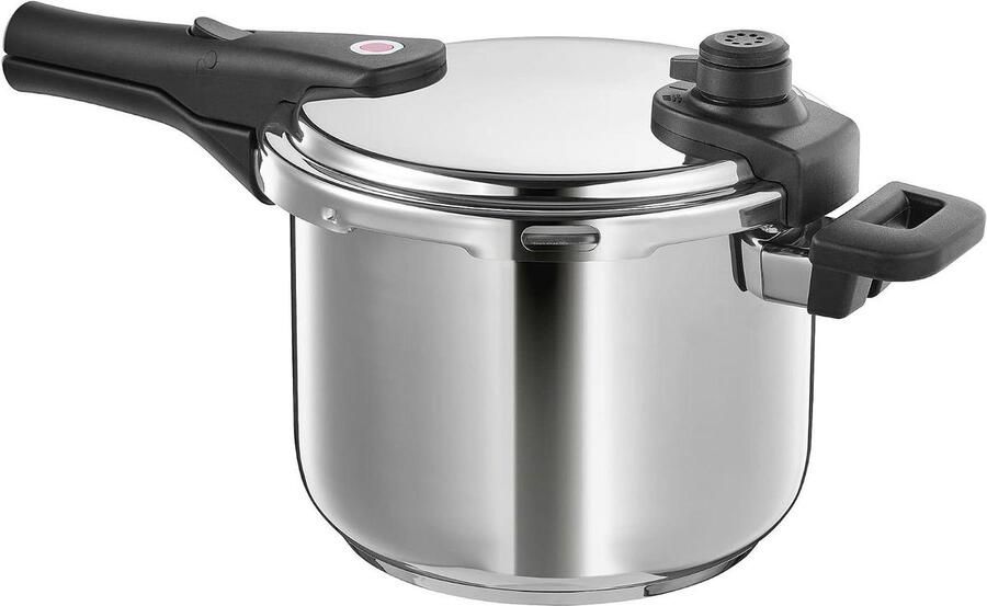 Snelkookpan Drukpan Stoofpan Snel Koken Roestvrij Staal 6 Liter Zilverkleurig