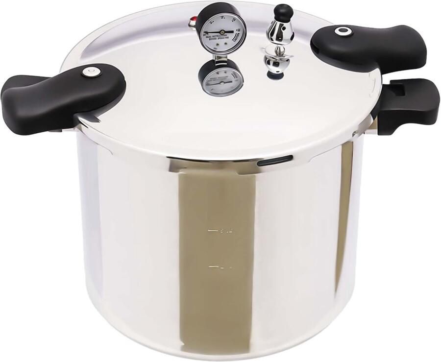Snelkookpan Drukpan Stoompan Snel Koken Grote Capaciteit 22L Ø 32 cm Zilver
