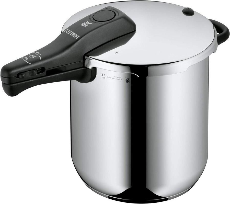 Snelkookpan Drukpan Stoompan Snel Koken Schaalverdeling 85 Liter 22 cm Zilver