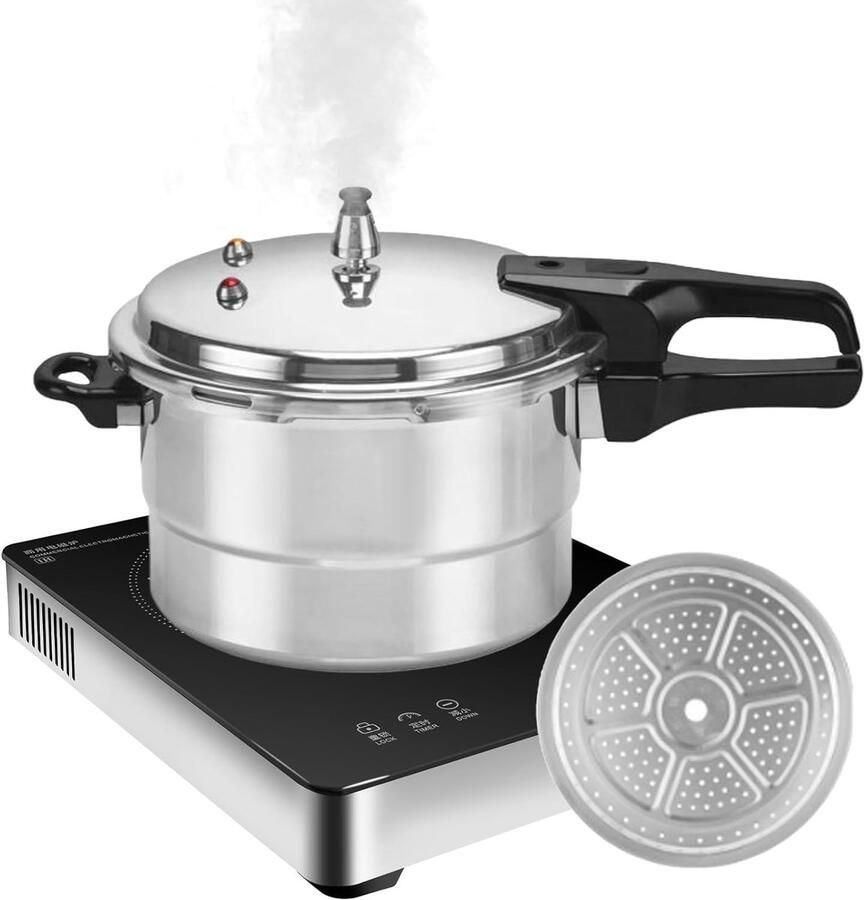 Snelkookpan Drukpan Veelzijdig Koken Inclusief Stoominzet 5 Liter