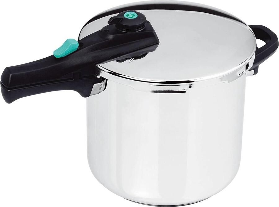 Snelkookpan Druppan Gezond Koken Roestvrij Staal 10 Liter Zilverkleurig
