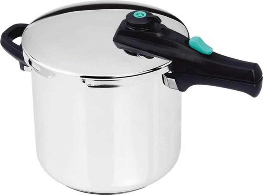 Snelkookpan Druppan Gezond Koken Roestvrij Staal 10 Liter Zilverkleurig
