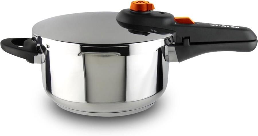 Snelkookpan Druppan Snel Koken Vijf Veiligheidssystemen 4 Liter Metaalkleur