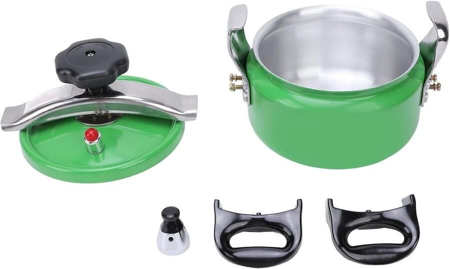 Snelkookpan Grote pan Snel koken Dubbele bodem 3 Liter Groen