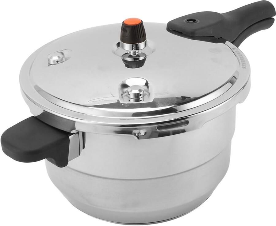 Snelkookpan Hogedrukpan Stoofpan Snel Koken 80kPa Hoge Druk 6L 46x29x24cm Zilver