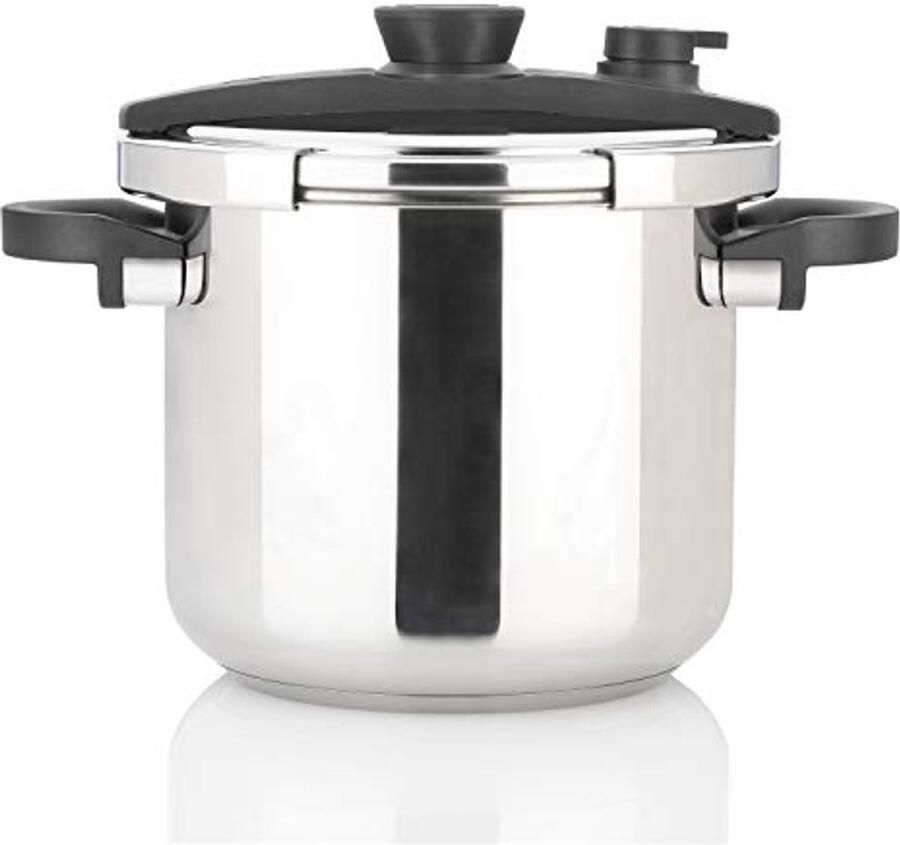 Snelkookpan met automatisch sluitmechanisme en drukinstellingen