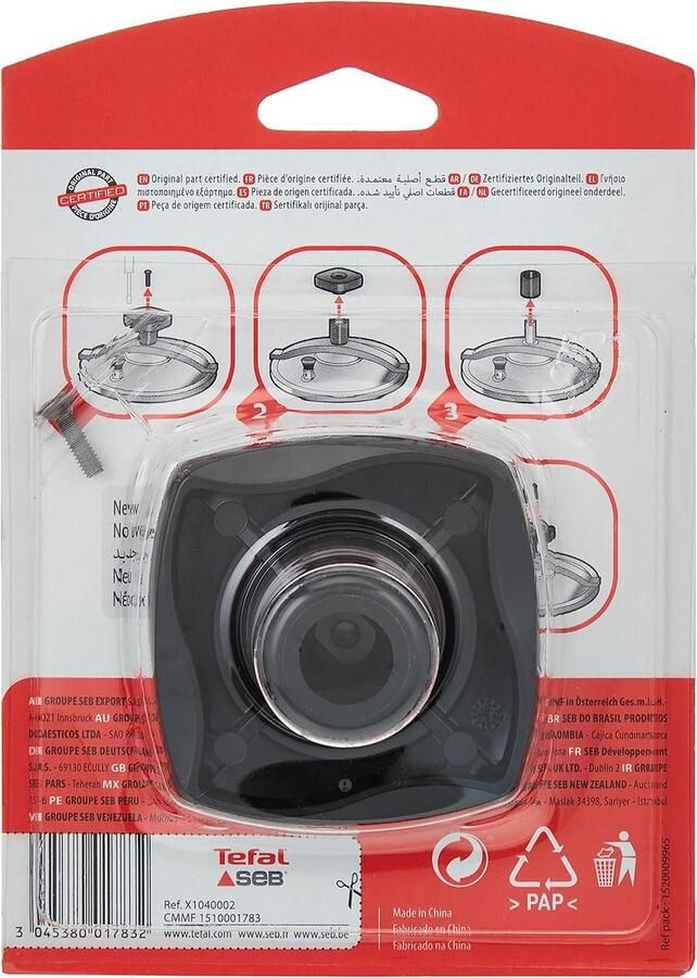 Snelkookpan Onderdeel Klemknop Veilig Koken Originele Accessoire 1 Stuk Zwart